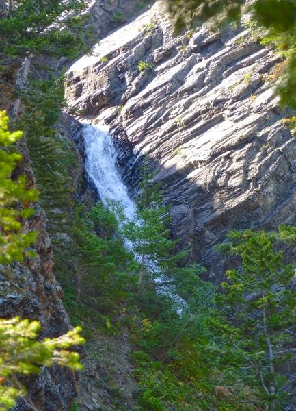 Waterfall down a cliff