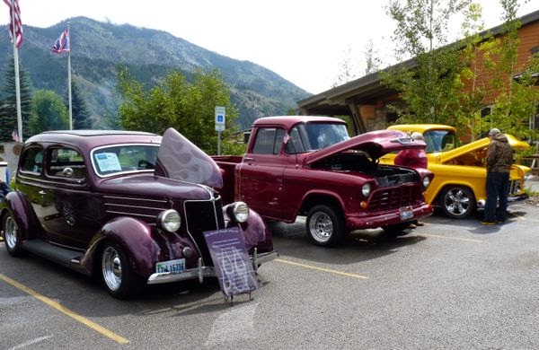 Old cars on display
