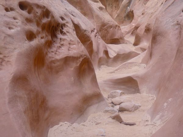 Odd rock walls and sand
