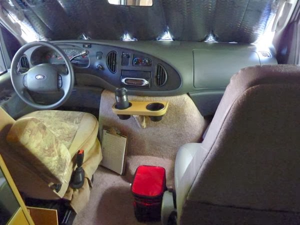 Interior of truck cab
