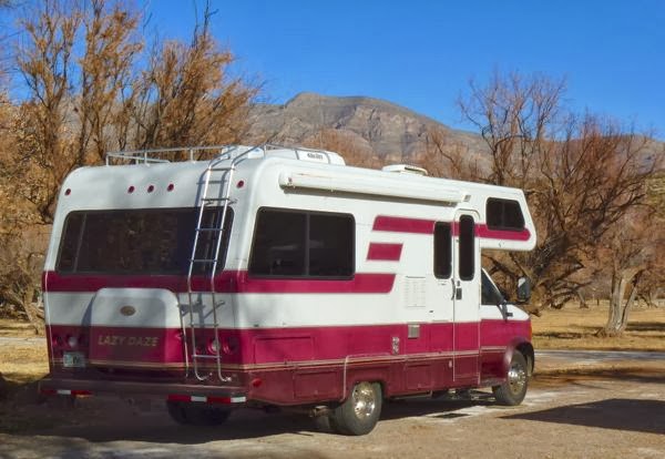 RV parked in campground
