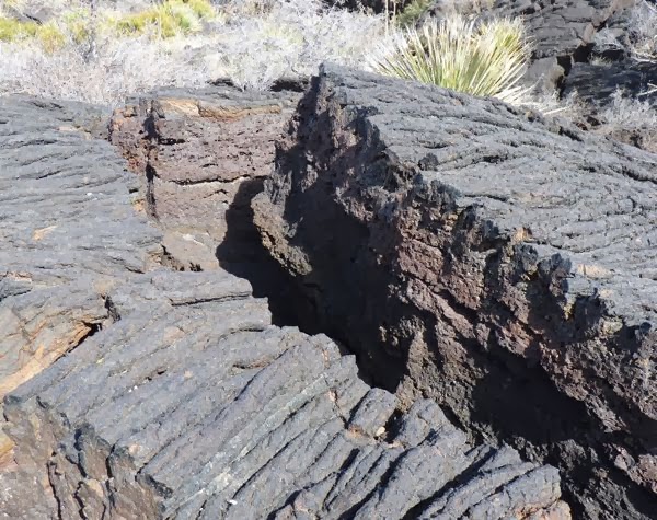 Slabs of ropy lava
