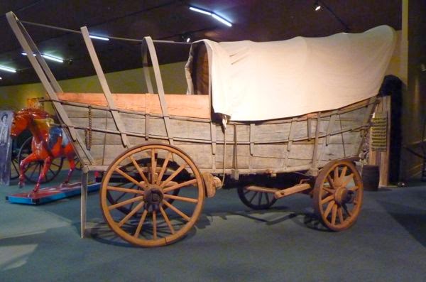 Pioneer wagon in museum