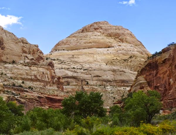 Huge dome shaped rock formation