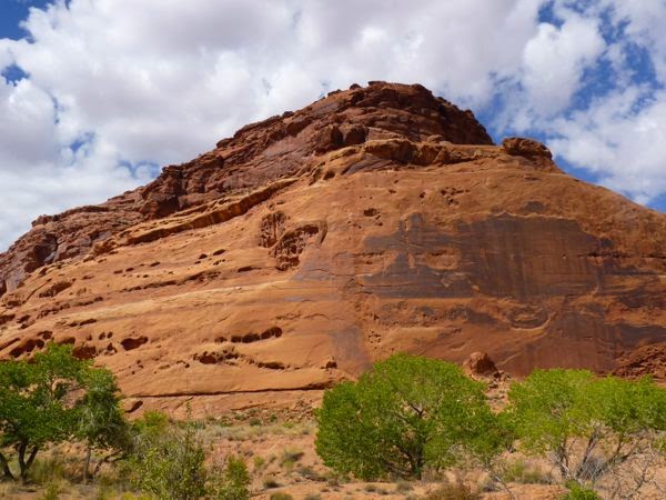 Large red rock cliff