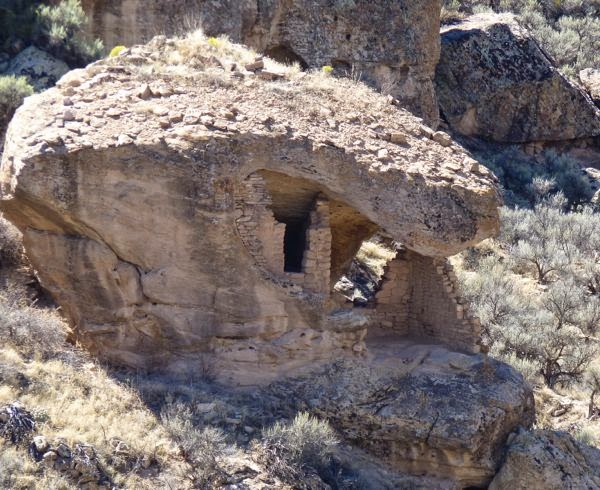 Dwelling built inside a boulder