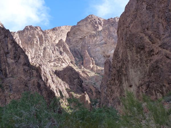 Tall canyon walls