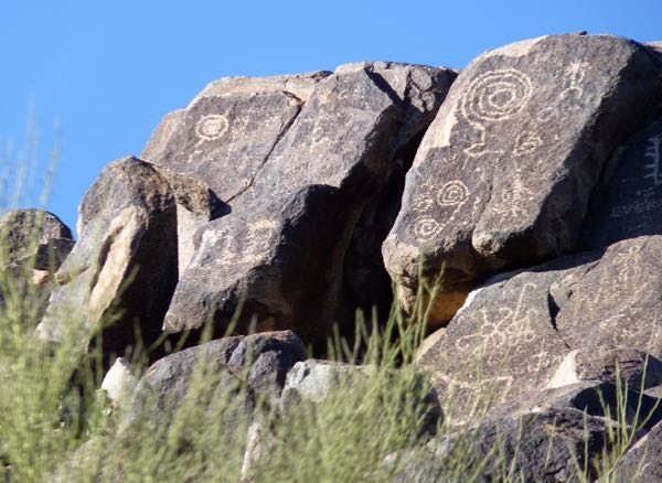 Rocks with ancient drawings