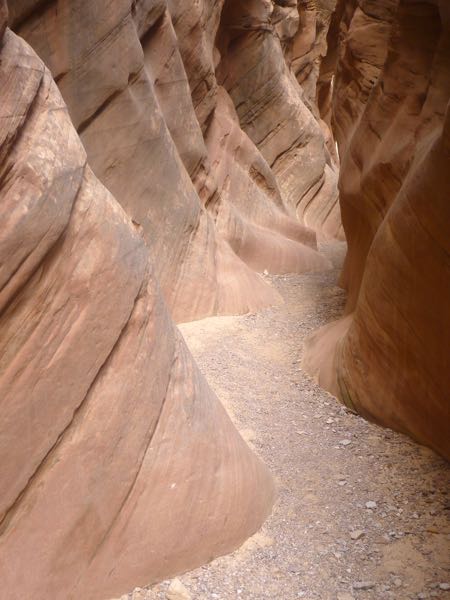Walls of slot canyon