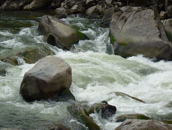 River, rocks, cascade