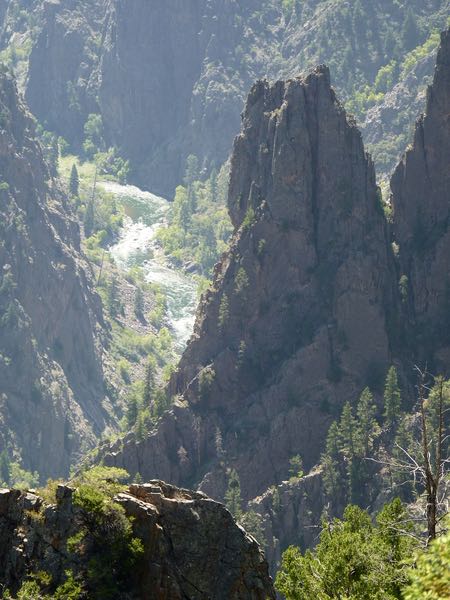Canyon, river, rock pillar