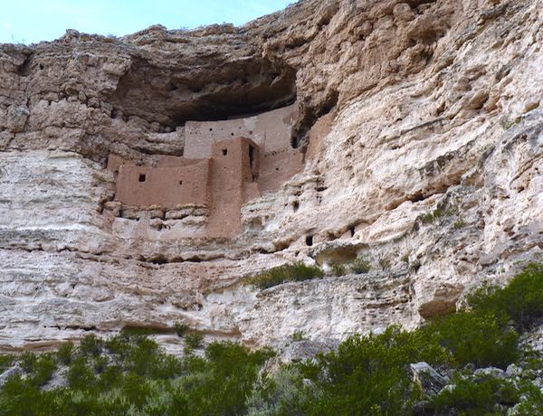 Cliff dwelling, cliff, trees