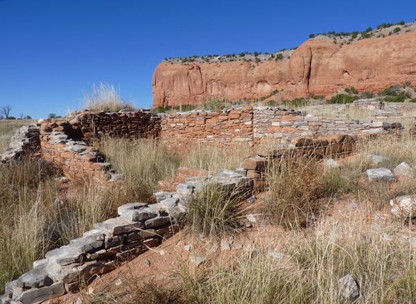 Rock wall ruin, mesa